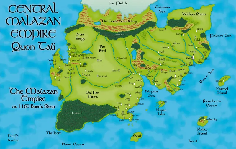 Map: Central Malazan Empire: Quon Tali