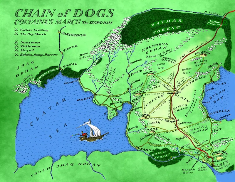 Map: Chain of Dogs: Coltaine's March, Second Half