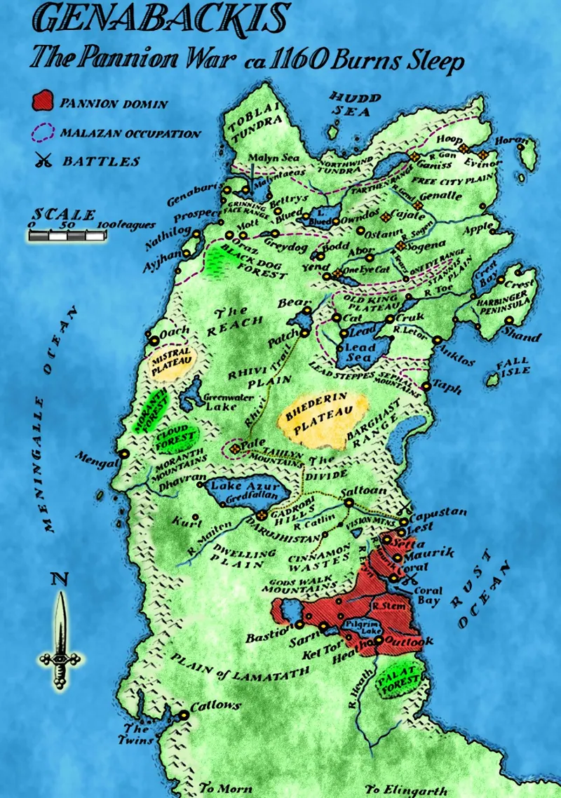 Map: Genabackis: The Pannion War
