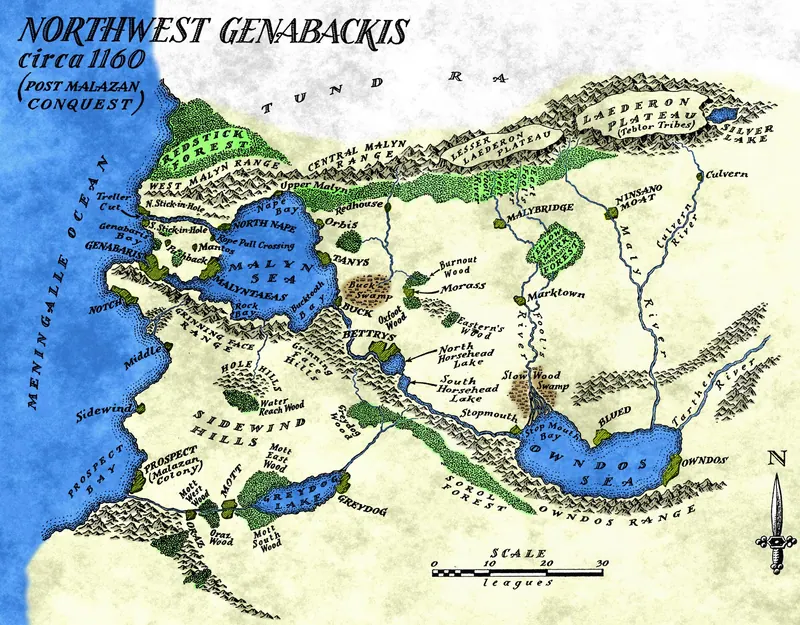 Map: Northwest Genabackis